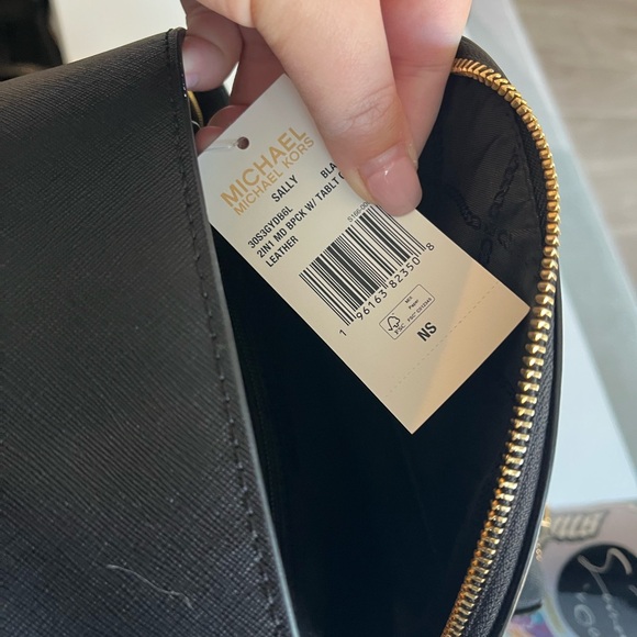 Michael Kors Black Saffiano Backpack with Gold Hardware - Picture 4 of 4